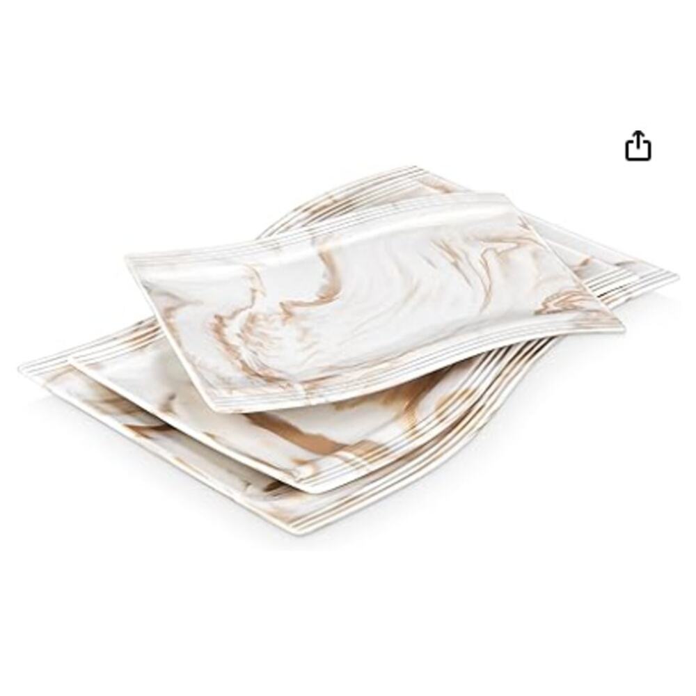 Large Serving Platter Set of 3, Brown